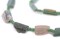 The Bead Chest Flat Roman Glass Tube Beads 5mm Afghanistan Green Unusual 14 Inch Strand